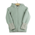 Wollfleece Kapuzenjacke Grün