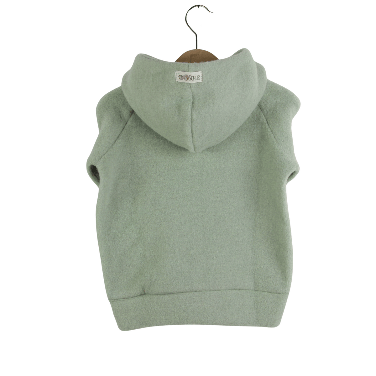 Wollfleece Kapuzenjacke Seegras - ForSchur