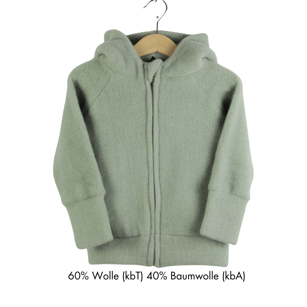 Kuschelfleece Kapuzenjacke Seegras