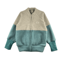 Wollfleece Kinder Jacke Braun/Blau
