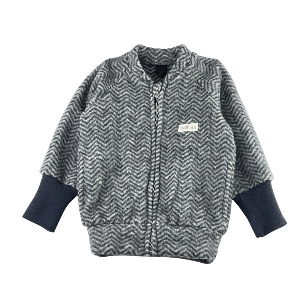 Wollfleece Kinder Jacke Blau