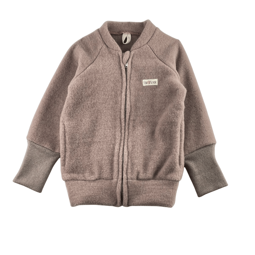 Wollfleece Kinder Jacke Rosa