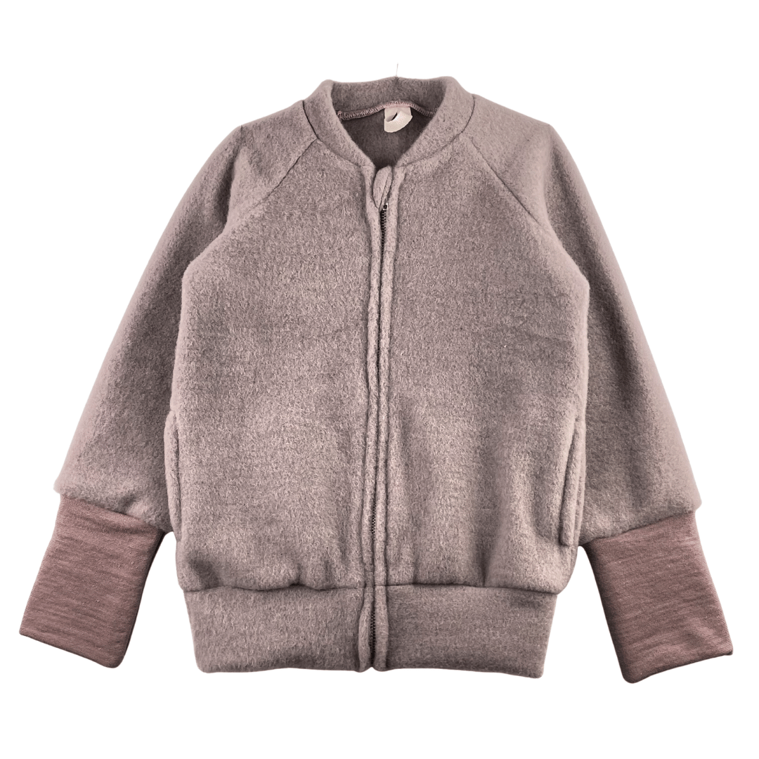 Wollfleece Kinder Jacke Rosa
