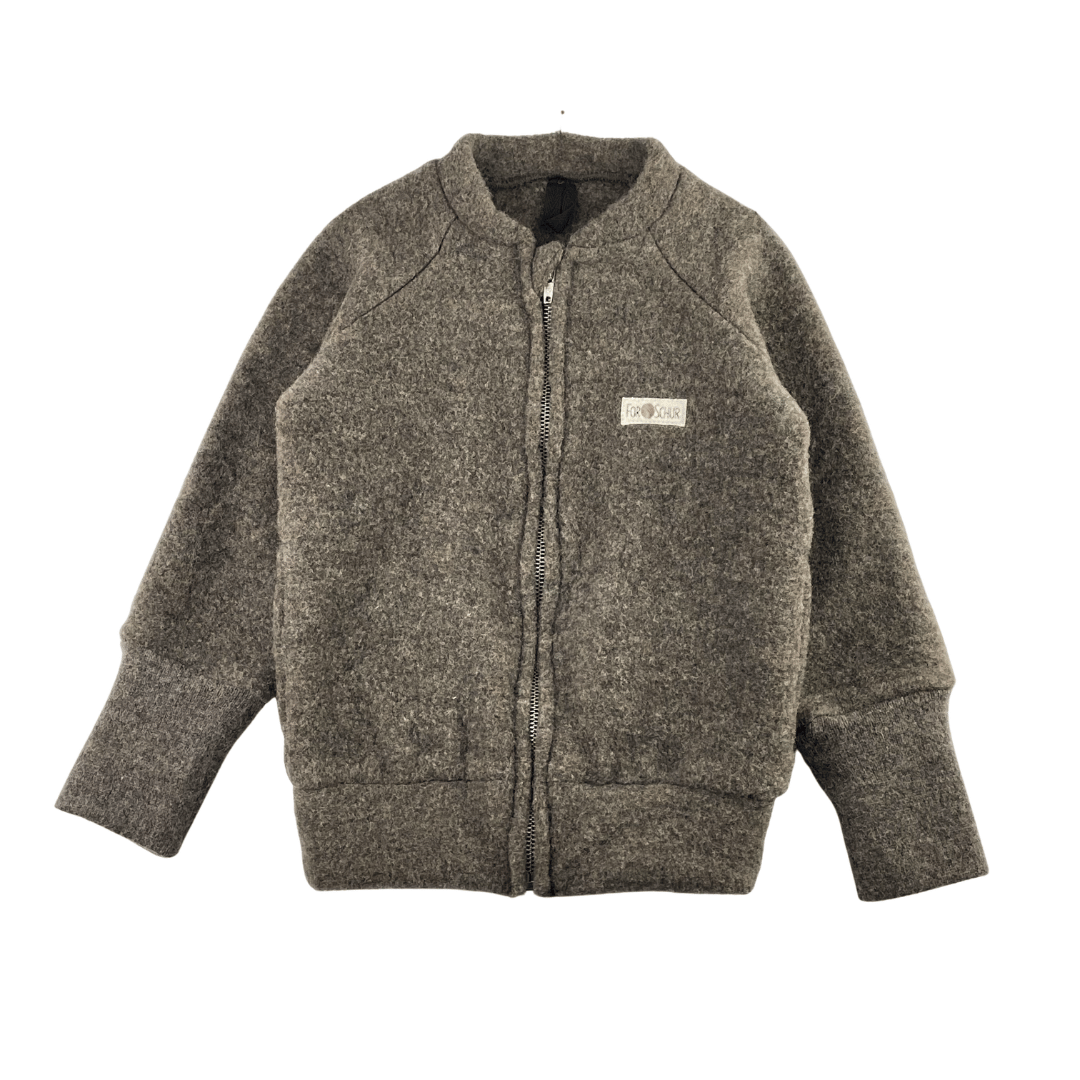 Wollfleece Kinder Jacke Braun