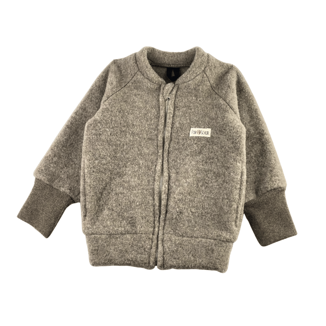 Wollfleece Kinder Jacke Braun