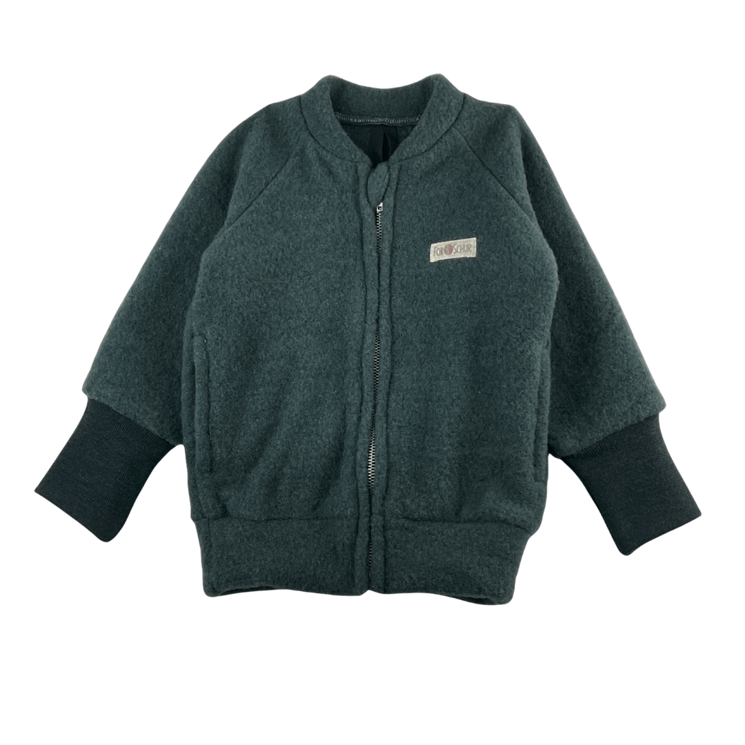 Wollfleece Kinder Jacke Blau