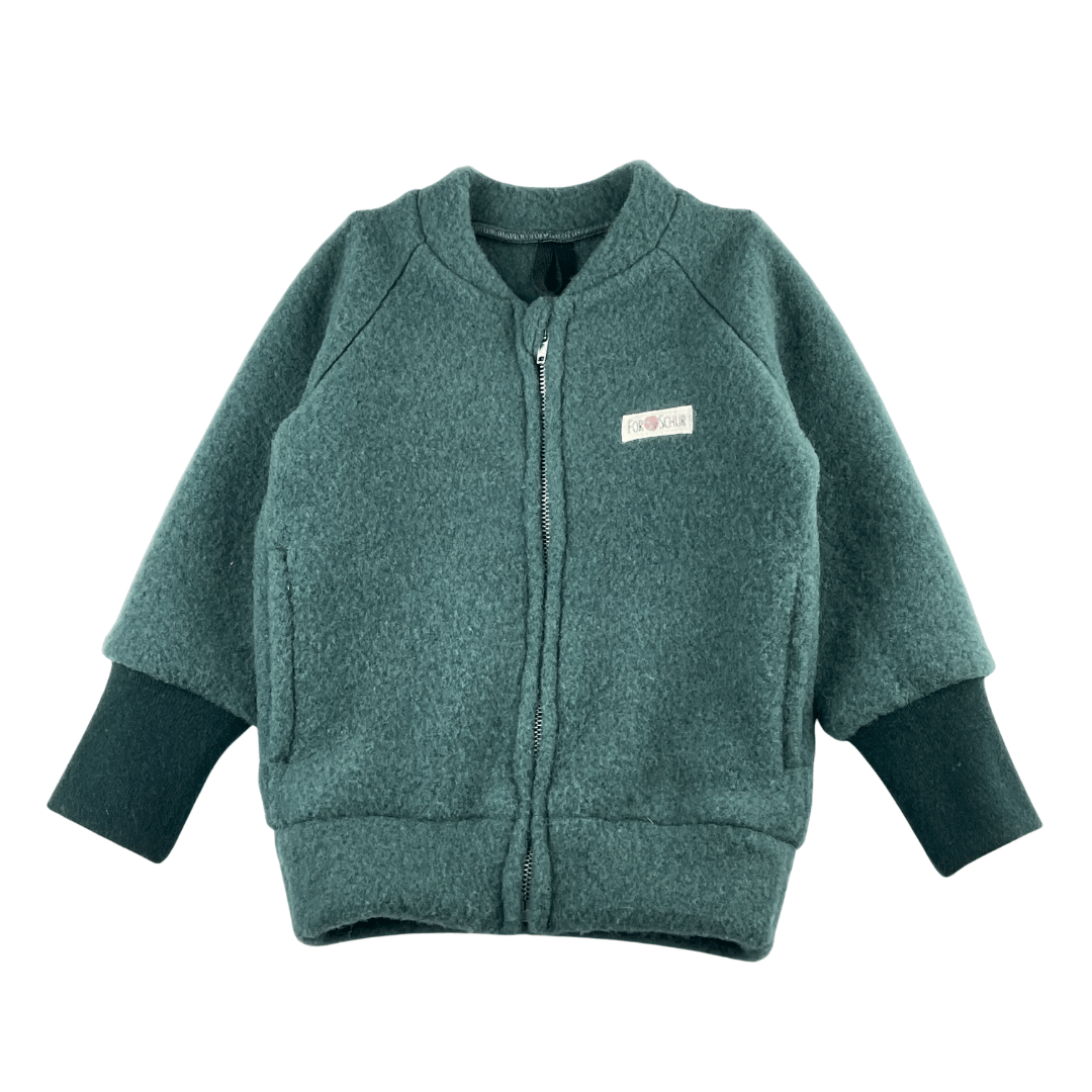 Wollfleece Kinder Jacke Blau