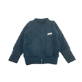 Wollfleece Kinder Jacke Blau - Stoffabweichung