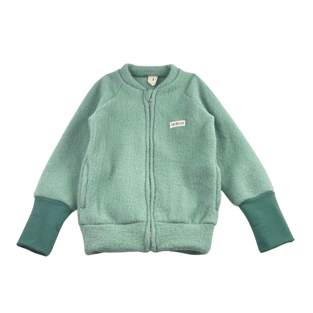 Wollfleece Kinder Jacke Blau - Stoffabweichung