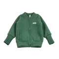 Wollfleece Kinder Jacke Grün Stoffabweichung