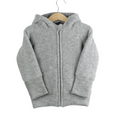 Wollfleece Kapuzenjacke Grau