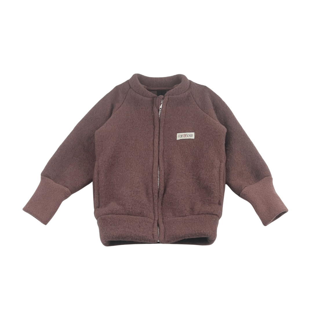 Wollfleece Kinder Jacke Lila