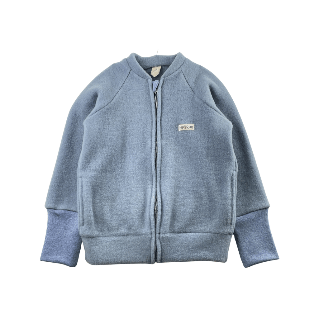 Wollfleece Kinder Jacke Blau