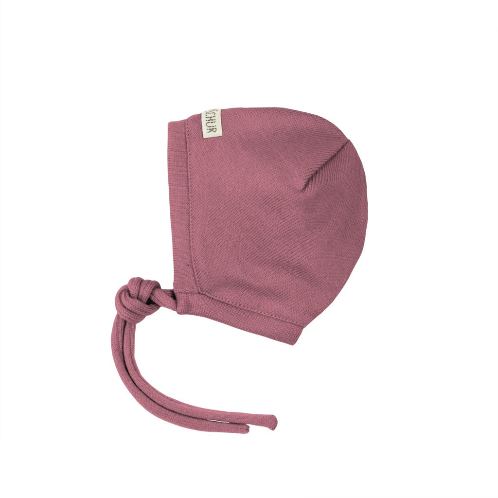 Kaschmirbindemütze dunkles Altrosa meliert - ForSchur