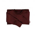 Upcycling Kaschmirpullover mit der Falte dunkle Brombeere meliert