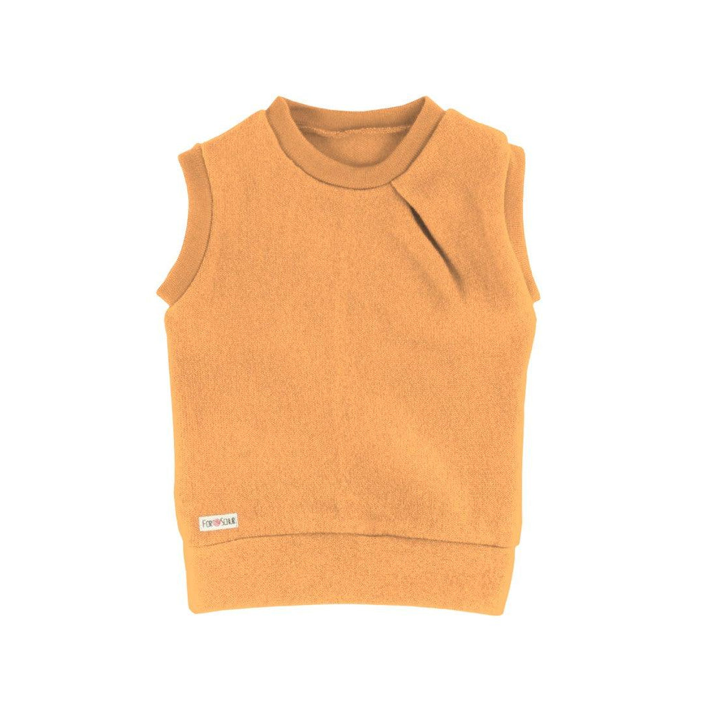 Kaschmirpullunder mit der Falte Butternuss - ForSchur