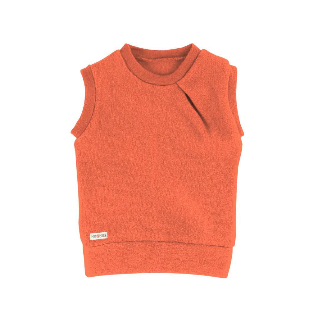 Kaschmirpullunder mit der Falte Koralle - ForSchur