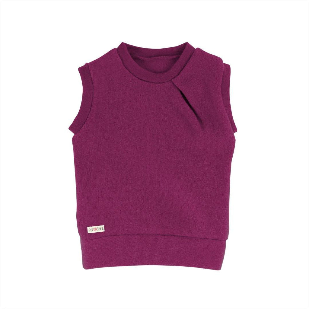 Kaschmirpullunder mit der Falte Krokus - ForSchur