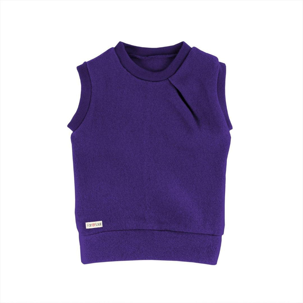 Kaschmirpullunder mit der Falte dunkle Traube - ForSchur