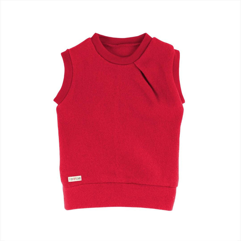 Kaschmirpullunder mit der Falte Wassermelone - ForSchur